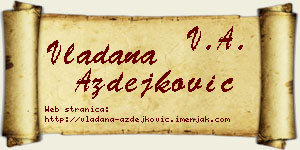 Vladana Azdejković vizit kartica
